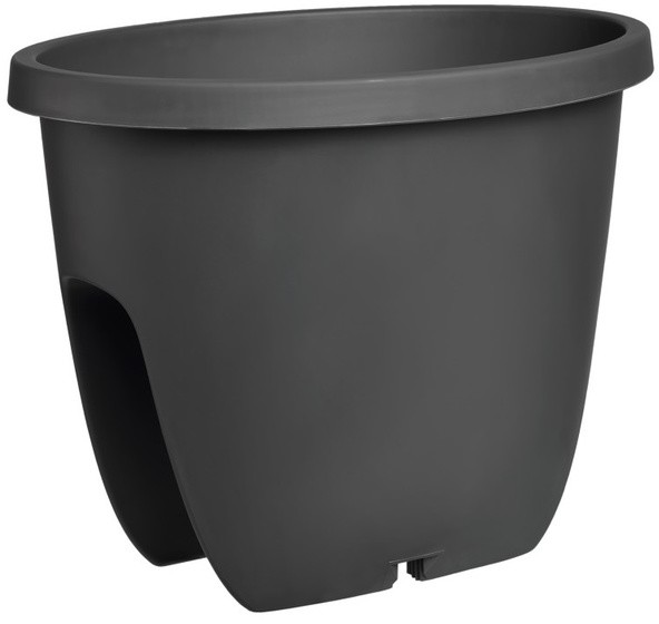 Blumfeldt Gardenico balkonowa na barierkę Balconia OVI antracyt, śr. 30 cm