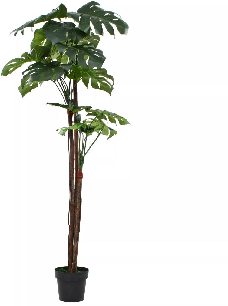 vidaXL Sztuczna monstera z doniczką, 170 cm, zielona