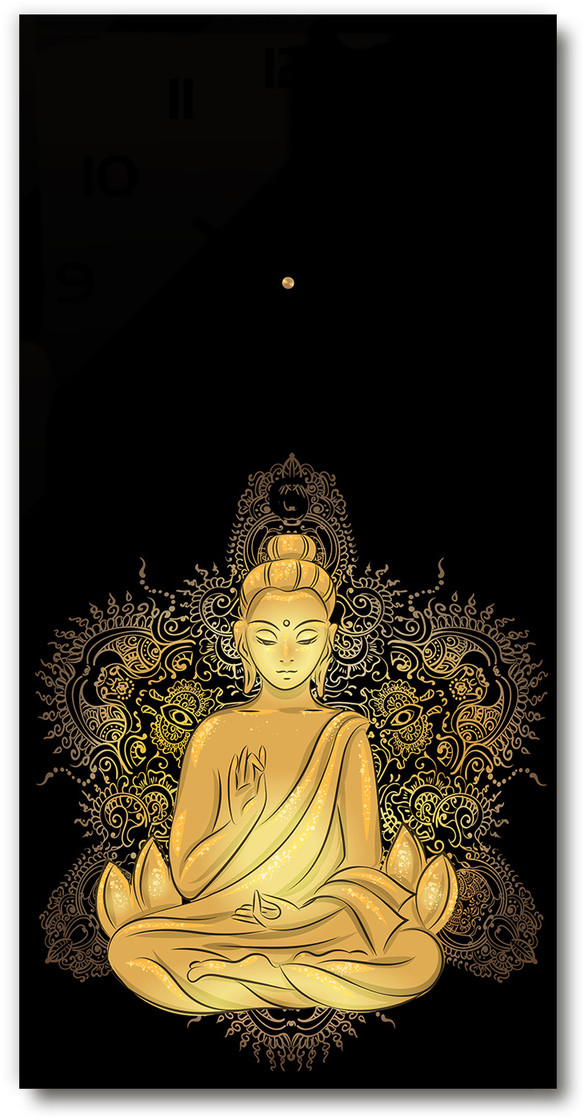 Zegar ścienny cichy Budda i mandala