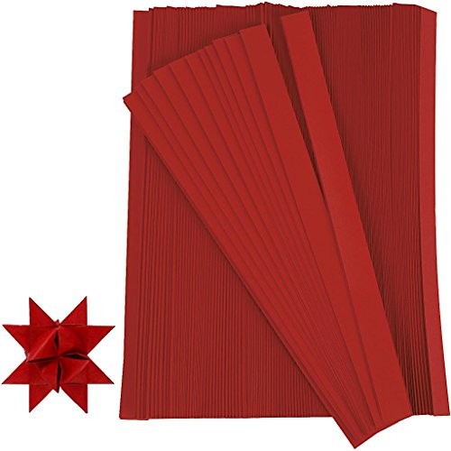 Creativ Company Zestaw pasków papierowych do robienia gwiazdek o szerokości 10 mm i średnicy 4,5 cm, 500 sztuk