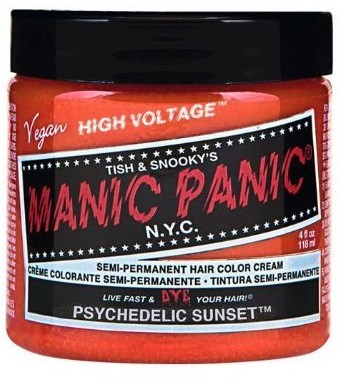 MANIC PANIC Hair Dye Classic Cream Color Psychedelic Sunset Orange Semi-Permanent Formula by Beauty by