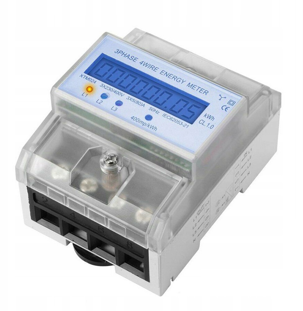 Licznik Trójfazowy Podlicznik Energii Prądu 3-FAZ