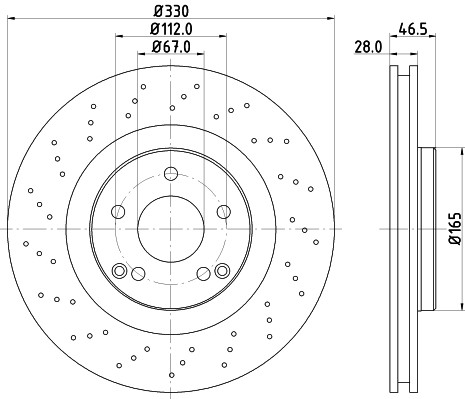 MINTEX TARCZA HAMULCOWA MDC2301 MERCEDES W203 C200 CDI 102KM 01-07 C220 CDI 136KM 00-07 PRZÓD