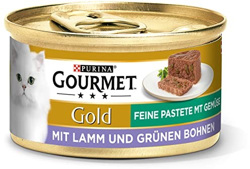 Purina GOURMET Gourmet 12176197 Mokra Karma z Jagnięciną i Zieloną Fasolą dla Dorosłych Kotów, 12 x 85 g 12176197