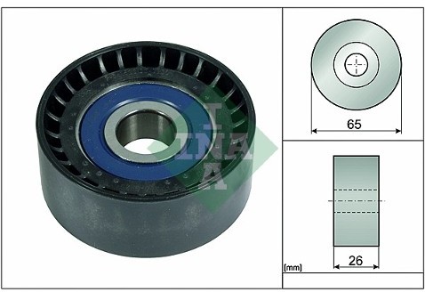 INA rolka kierunkowa / prowadząca, pasek klinowy zębaty INA 532 0666 10