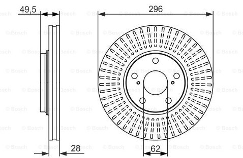 BOSCH Tarcza hamulcowa 0 986 479 664