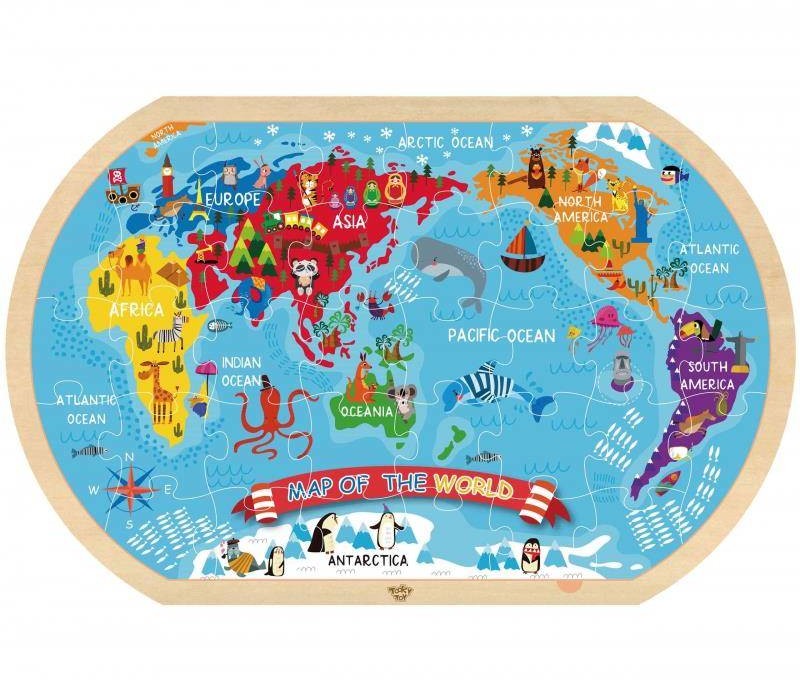 Tooky Toy TOOKY TOY Puzzle Mapa Świata