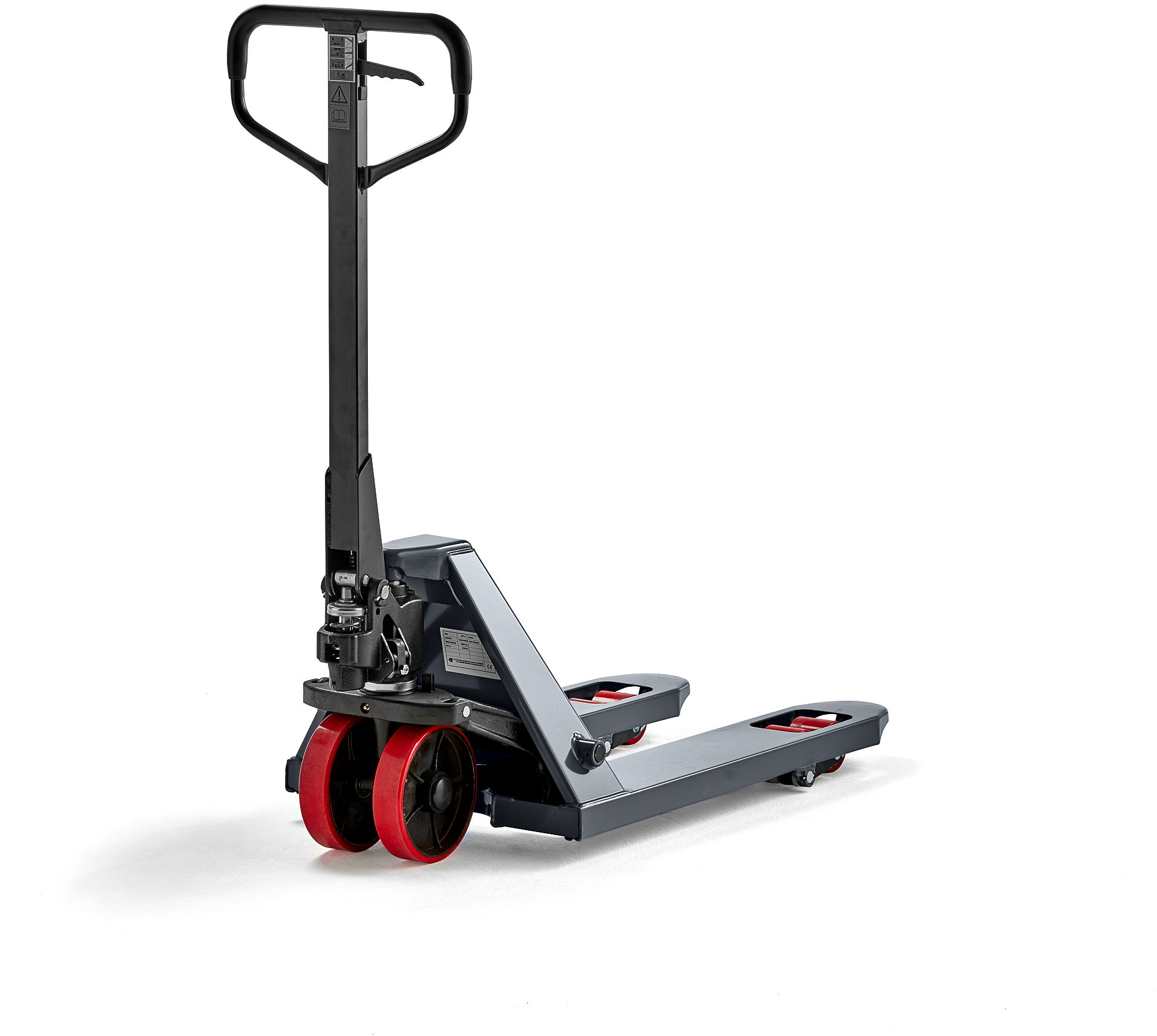 AJ Produkty Wózek paletowy, quick lift, 2500 kg, 810 mm, polyuretan, szary