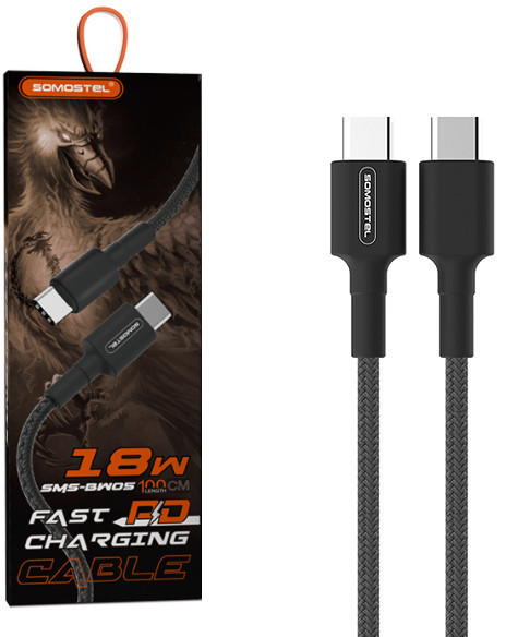 . SOMOSTEL KABEL TYP-C TYP-C PD SMS-BW05 BLACK