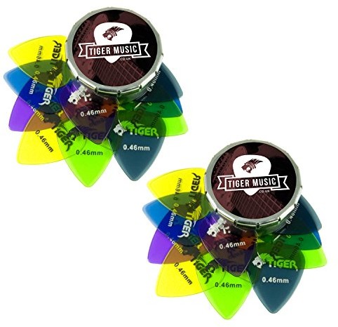 Tiger Plektrum gitarowe od z puszką na kostki gitarowe 24 żel; 0,46 mm
