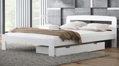 Magnat Meble Łóżko drewniane Sara 120x200 BIAŁE