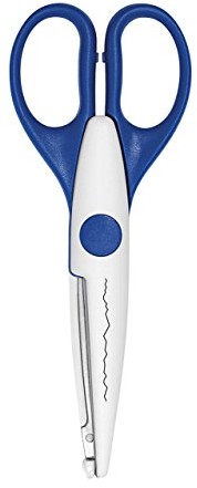 Wedo 771904 nożyce do cięcia różnych trybach (z czerpanego, cięcia 16 cm duże) Uchwyty niebieskie 1800604