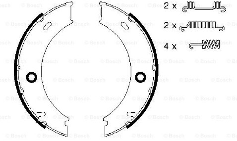 BOSCH Zesatw szczęk hamulcowych, hamulec postojowy 0 986 487 611