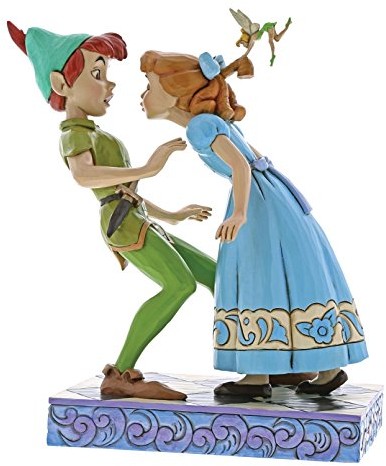Disney Traditions Peter Pan, WENDY, i Tinker Bell AN Unexpected Kiss statuetka Enesco 4059725 4059725
