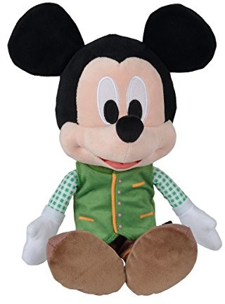 Simba 6315875754 Disney Mickey w spodniach skórzanych, nowe, 25 cm, zielone 6315875754