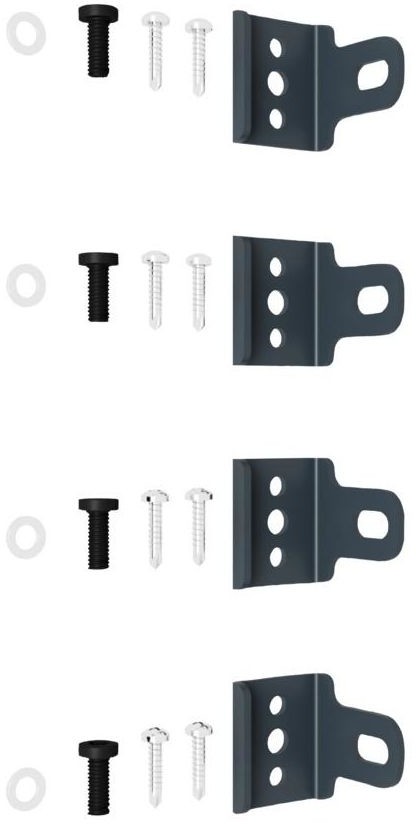 Polargos Łączniki L do przęseł Szafir 4szt. antracytowe