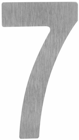Cyfra 7 z tworzywa 180 mm srebrna