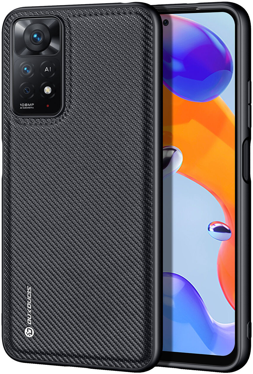 Dux Ducis Fino etui pokrowiec pokryty nylonowym materiałem Xiaomi Redmi Note 11 Pro+ 5G / 11 Pro 5G / 11 Pro czarny