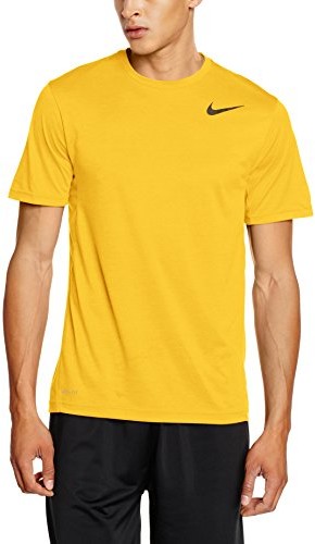 Nike T-Shirt Koszulka męska koszulka z krótkim rękawem Dri-Fit Training, żółty, S 742228-703_Varsity Maize/Black_S