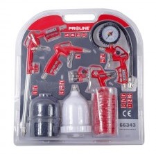 Proline Komplet pistoletów pneumatycznych z wężem 5 sztuk ce 66343 PX66343