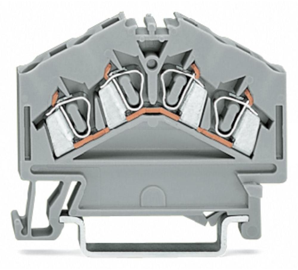 WAGO Terminal przepustowy WAGO 5 mm Sprężynowe pomarańczowy 280-946 100 szt 280-946