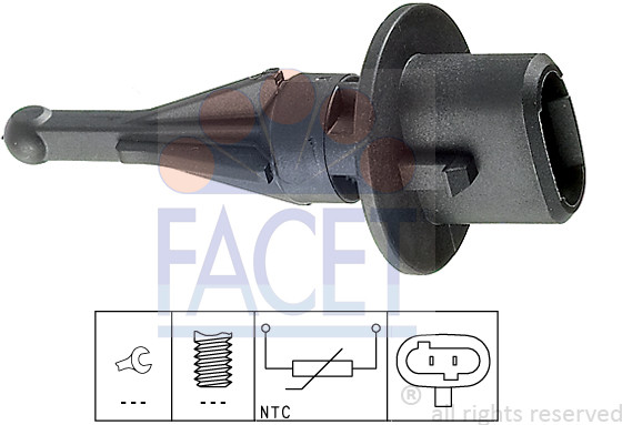 FACET Czujnik, temperatura powietrza dolotowego FACET 10.4010 10.4010