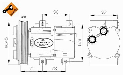 NRF Kompresor, klimatyzacja NRF 32084