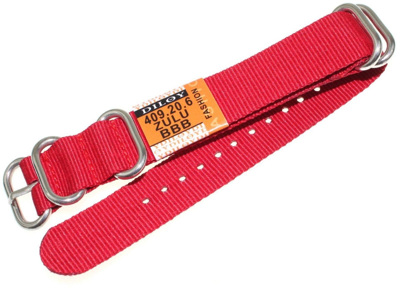 Diloy Nylonowy pasek do zegarka 20 mm 409.20.6 409.20.6