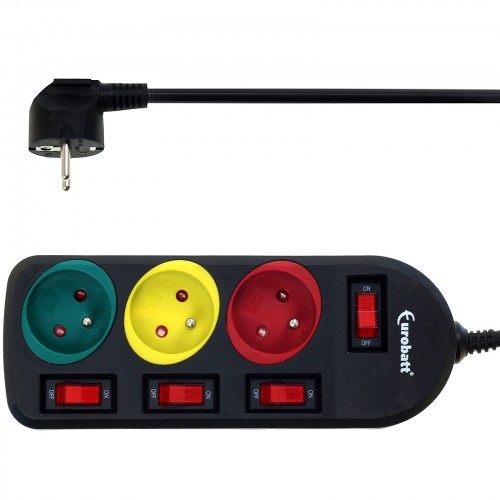 HBF Eurobatt listwa zasilająca z wyłącznikami, 1,5m 3356