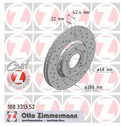 Zimmermann Tarcza hamulcowa 100.3313.52