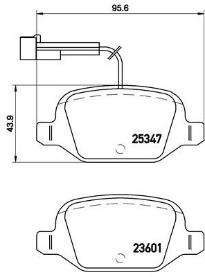 BREMBO Zestaw klocków hamulcowych, hamulce tarczowe P 23 146