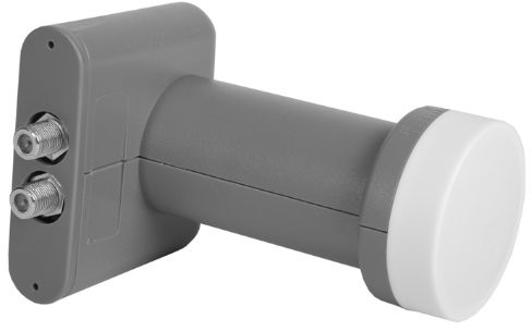 Digitalbox Cyfrowy głośnik Twin LNB do podłączenia do 2 odbiorników satelitarnych (190 mA, 40 mm) szary