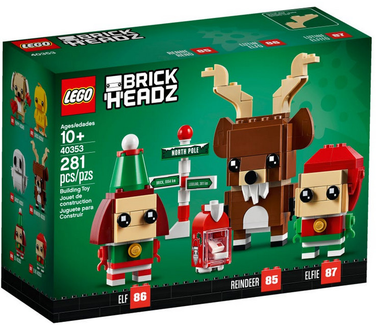 LEGO Brick Headz  Renifer, elf i elfka 40353