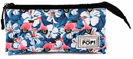Oh My Pop! Oh My Pop! Pink Scooter-astuccio Portatutto Triplo Hs piórnik, 24 cm, wielokolorowy (wielokolorowy) 39132