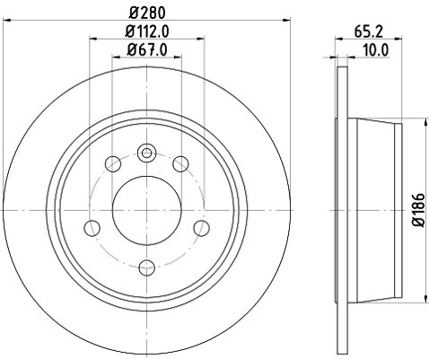 HELLA PAGID Tarcza hamulcowa PAGID 8DD355104-541