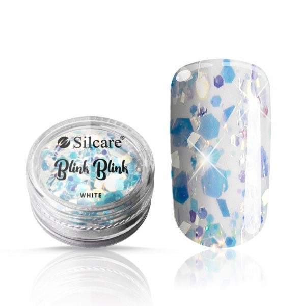 Silcare Ozdoby do paznokci Błyszczące White 0,5g