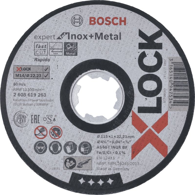 Bosch X-LOCK tarcza INOX 115x1mm 2608619263