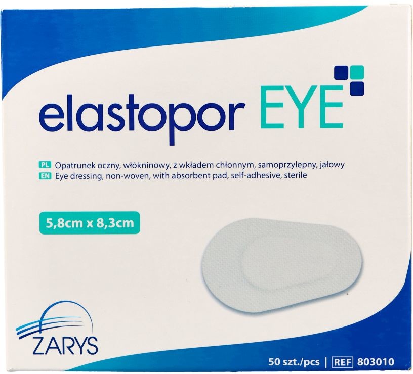 Opatrunek oczny elastopor eye 5,8 x 8,3 cm (Zarys) 26.01.01.01