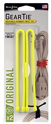 Nite Ize Gear Tie Neon Yellow 2-PK opaska kablowa, żółty, S/12 cali GT12-2PK-33