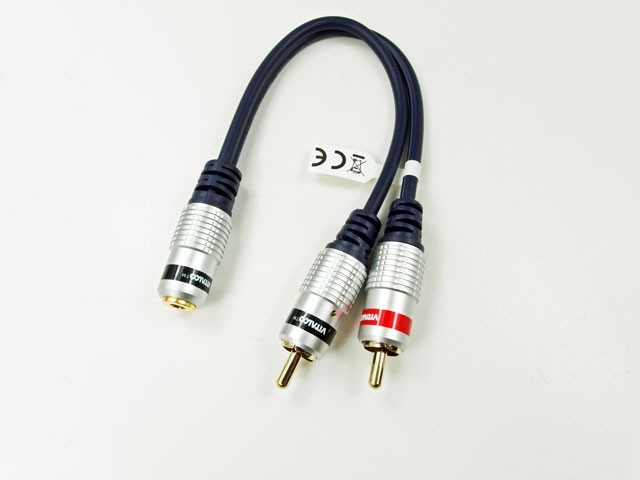 Adapter Aux Gniazdo Jack 2X Wtyk Rca Cinch Vitalco