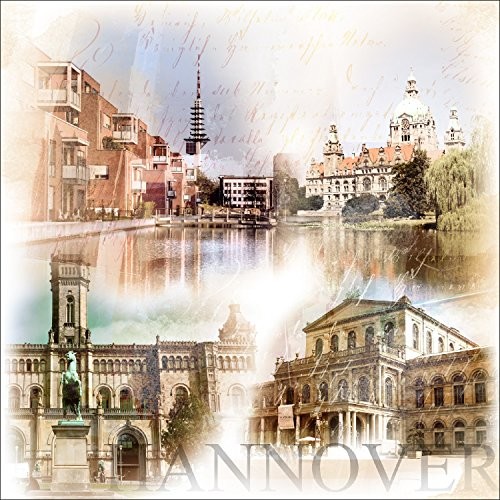 Pro-Art-Bilderpalette Pro-Art g1732 a obraz na ścianę wydruk Giclée 'Hannover' 30 x 30 cm, kolorowy, 70 x 70 cm g1732k