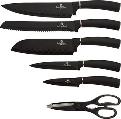 Berlingerhaus Zestaw noży 7 częściowy na stojaku Black Rose Collection BH/2422 uniwersalny BH-2422