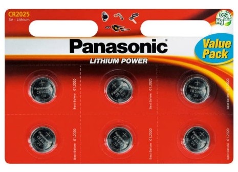 Panasonic Deutschland GmbH Wentronic CR2025 P 6-BL Panasonic baterie jednorazowe 5410853043829