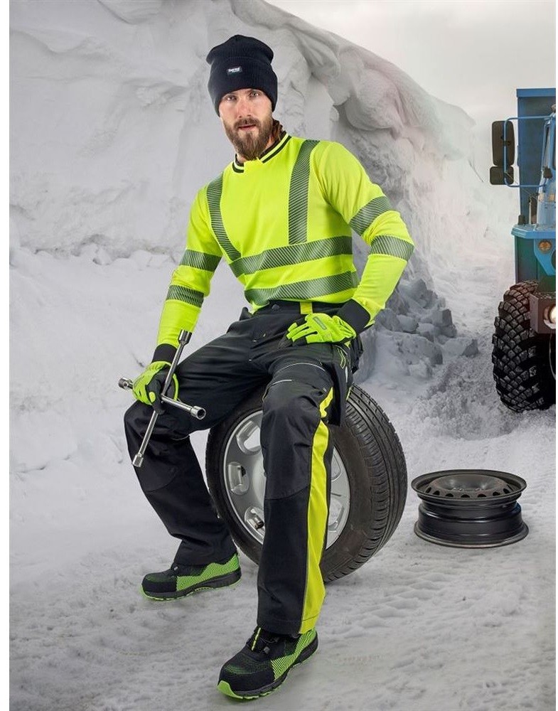 ARDON NEON H6471 - spodnie zimowe do pasa z kieszenią na nakolannki - S-3XL.