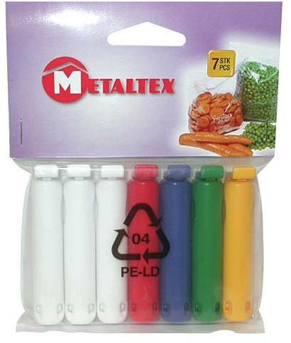 Metaltex 295605080 worek Clips, krótka, 7 sztuki 295605