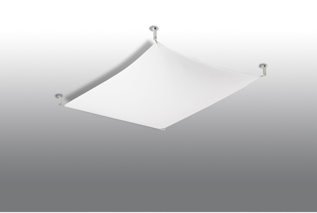 Sollux Lighting Lighting Minimalistyczna Lampa Sufitowa Plafon LUNA 1 Biała Kwadratowa Tkanina Nowoczesny Styl Loft Industrial Oświetlenie Żarówka G13 LED Idealna do Salonu Jadalni Sypialni LED SL.0737