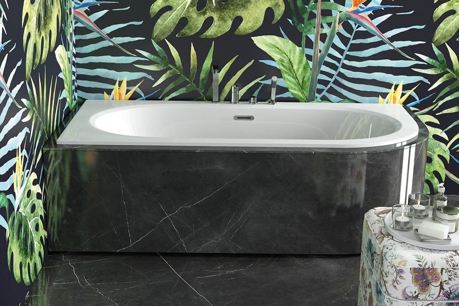 Besco wanna asymetryczna Avita Slim+ 150 x 75 cm lewa + syfon WAV-150-NLP