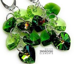 Swarovski Długie Kolczyki 4 Pory Roku Srebro