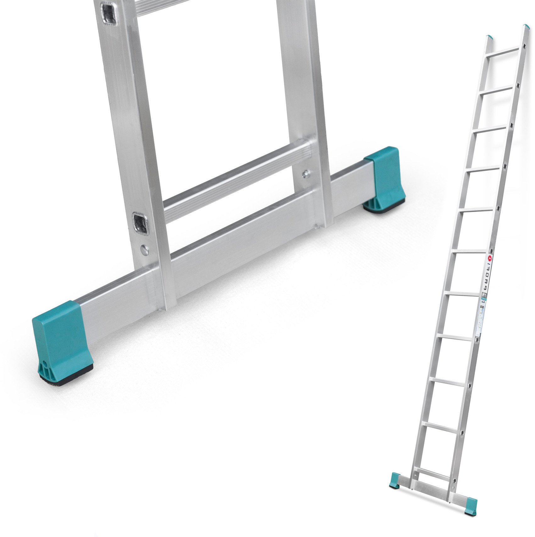 Drabina aluminiowa przystawna 1x11 3,13m + Stab.