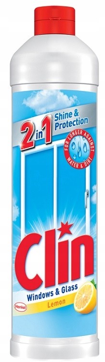Clin 2w1 Lemon Płyn do mycia szyb zapas 500 ml